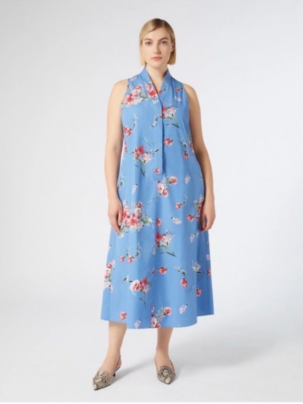 Marina Rinaldi Cotton Floral Dress - size XXL